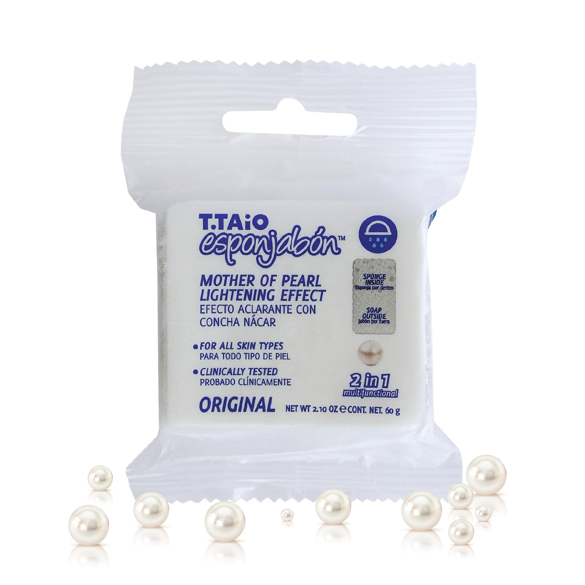 TTaio Esponjabon mini sponge creates a gentle lather for quick refreshment