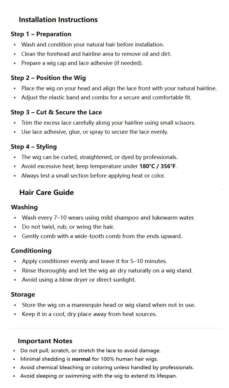 TTSMINS heat-stylable Brazilian hair wig for flexible styling.