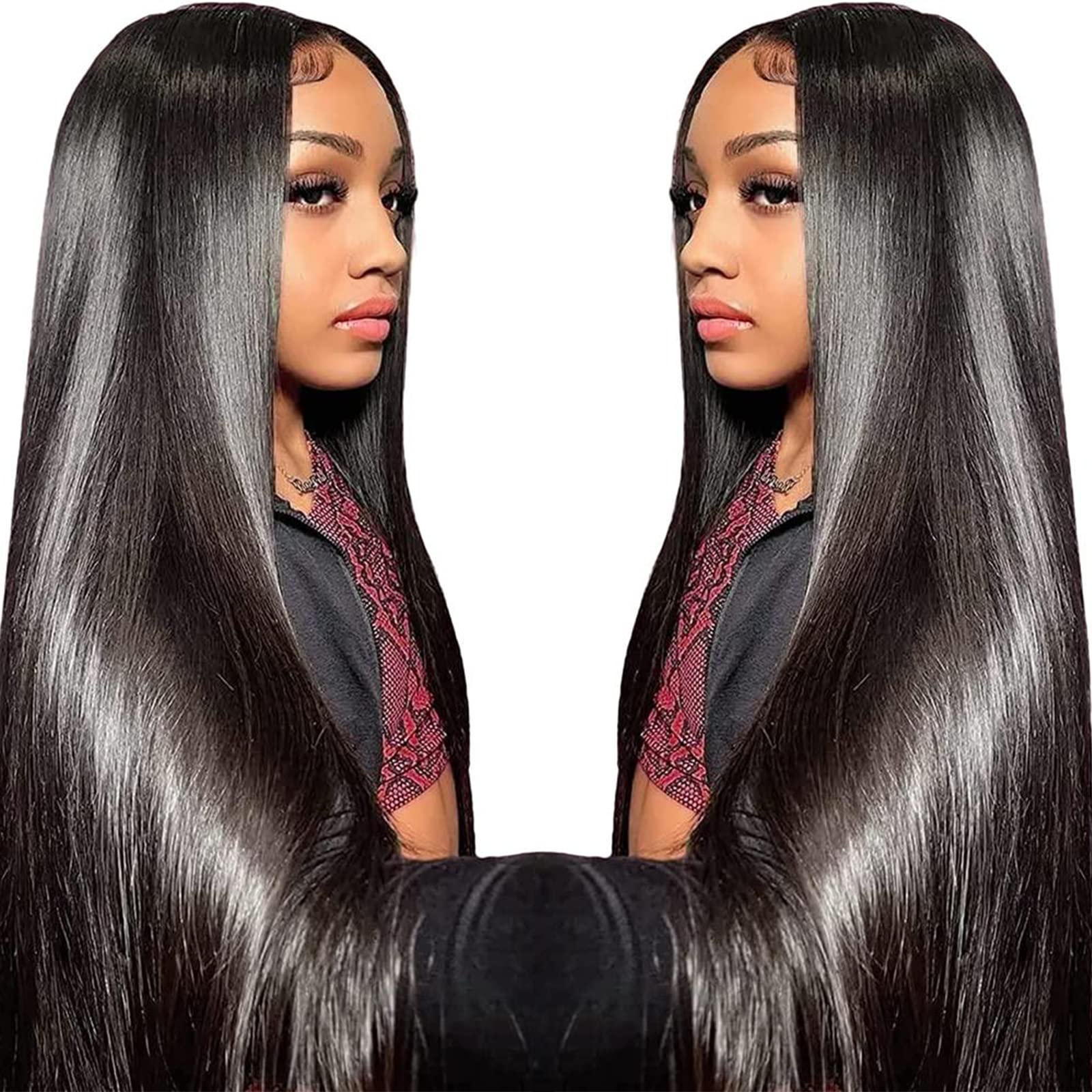 TTSMINS straight lace front wig with HD lace for a natural hairline and movement