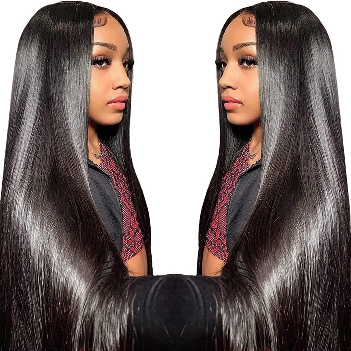 TTSMINS straight lace front wig with HD lace for a natural hairline and movement