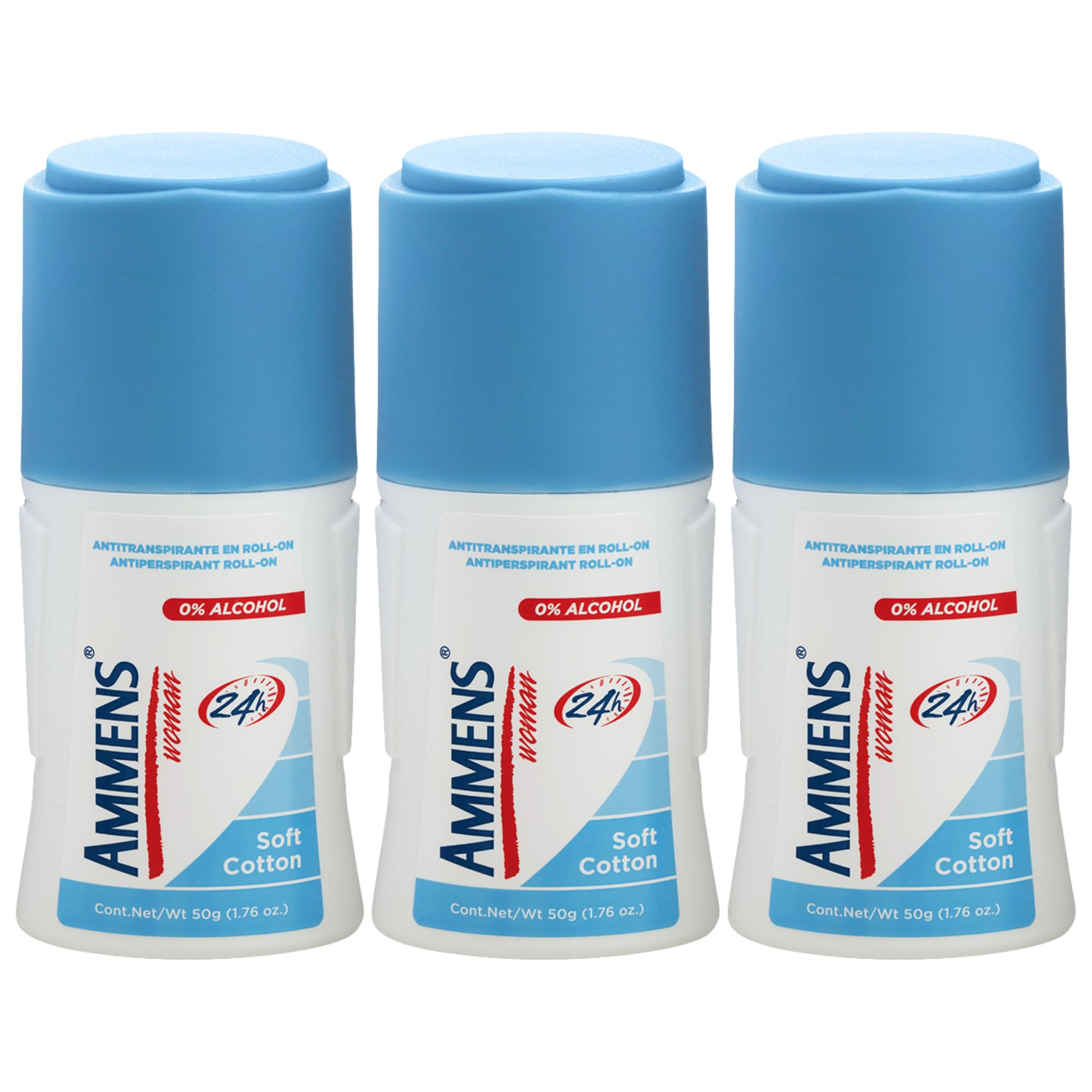 Tu Salud Plus Ammens roll-on deodorant demonstrates precise, mess-free application for daily use.