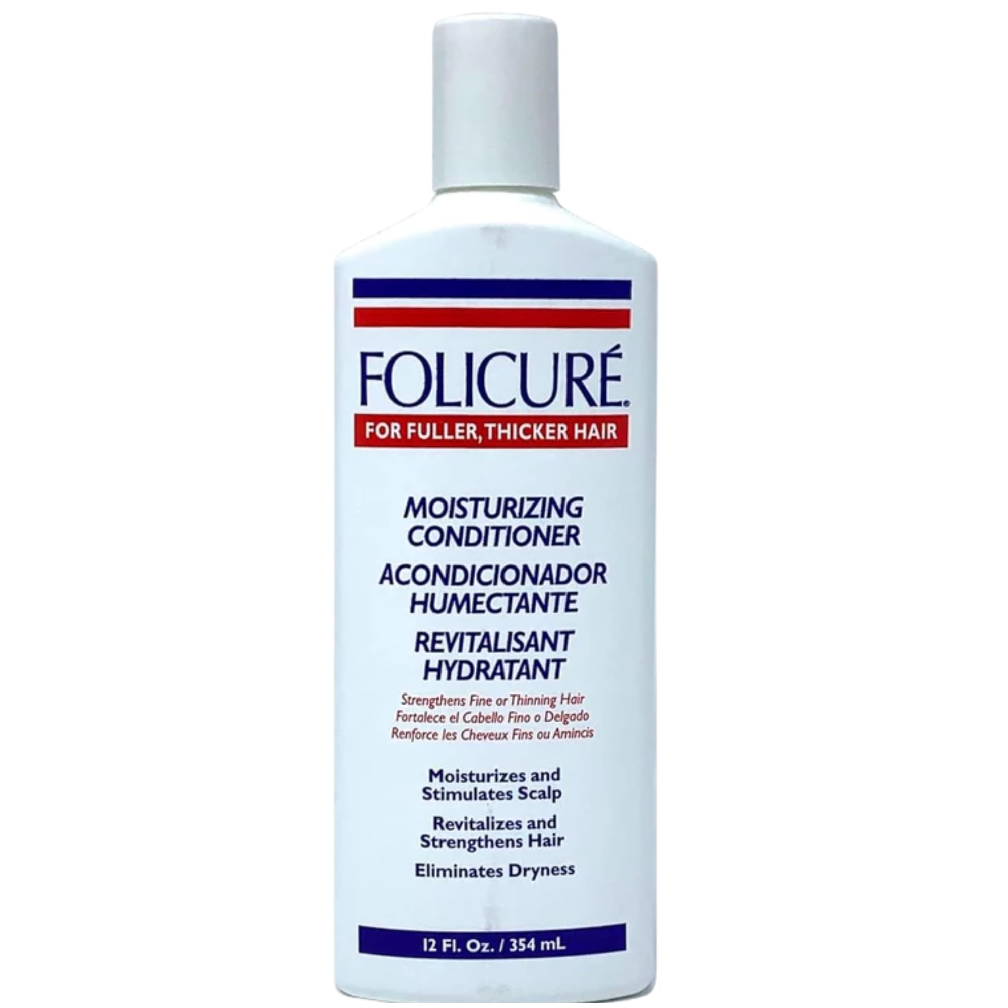 Tu Salud Plus Folicure Conditioner label closeup highlighting moisturizing formula.