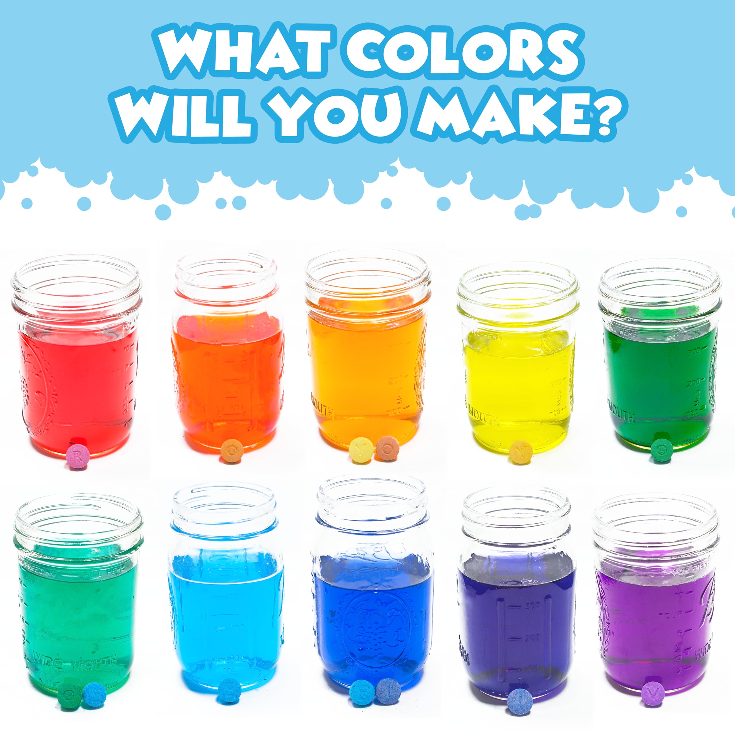 Tub Works bath color fizzies with kid-friendly pairing ideas and toys.