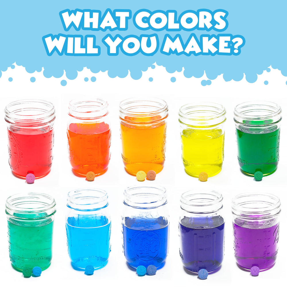 Tub Works bath color fizzies with kid-friendly pairing ideas and toys.
