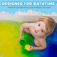 Tub Works Bath Color Pops color chart shows 12 vibrant hues for playful baths