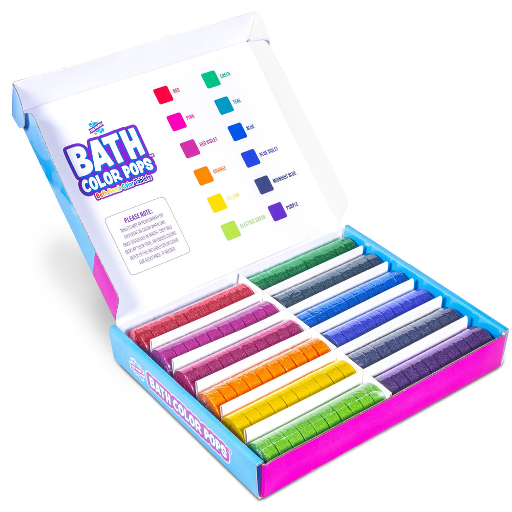 Tub Works Bath Color Pops suitable for ages 3+ with bubble bath pairings