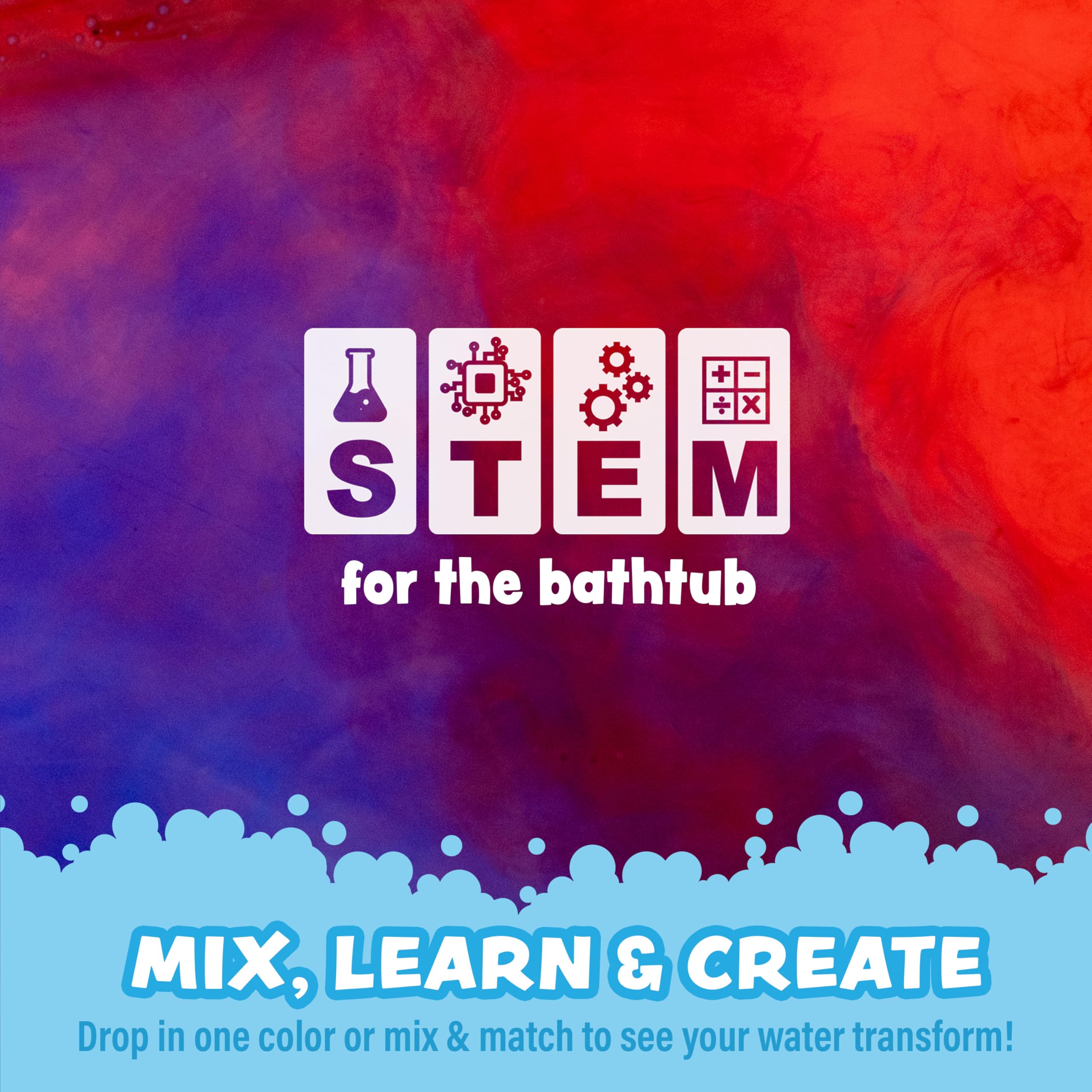 Tub Works Bath Color Pops moisturizes with Vitamin E and Shea Butter