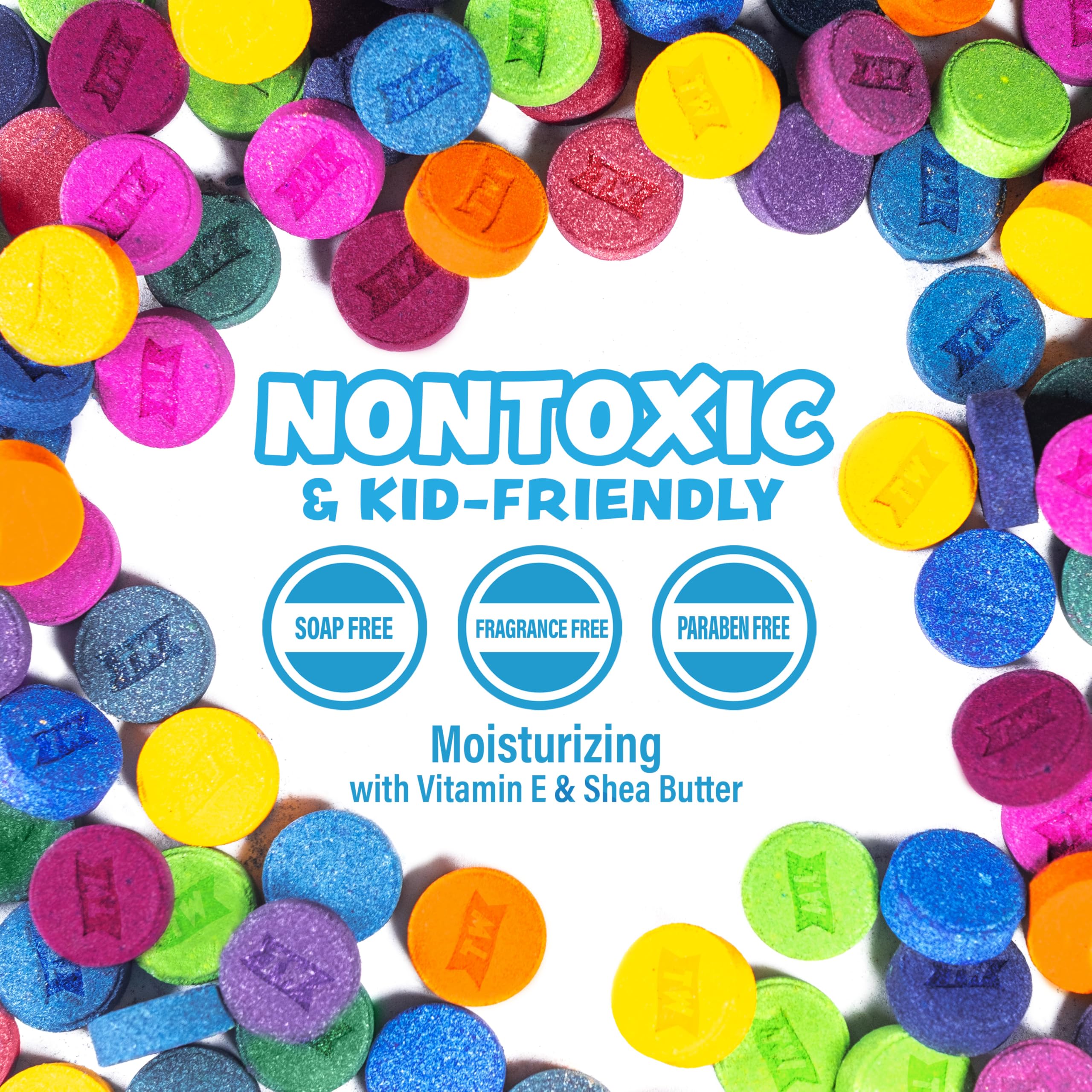 Tub Works Bath Color Pops non-toxic fragrance-free formula safe for sensitive skin