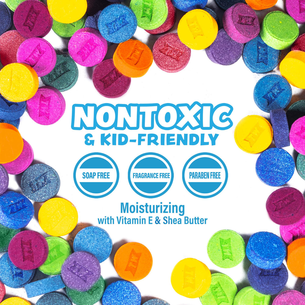 Tub Works Bath Color Pops non-toxic fragrance-free formula safe for sensitive skin