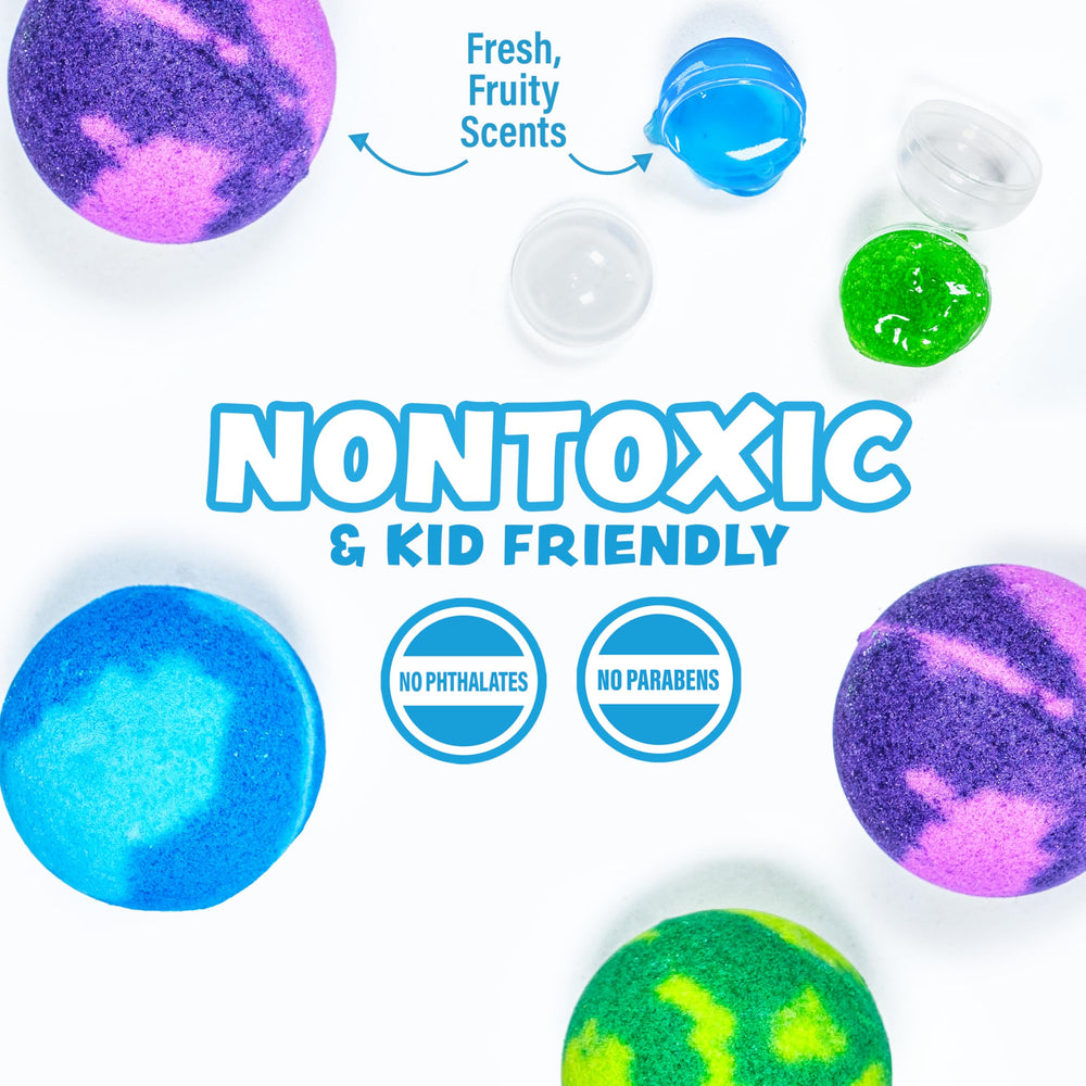 Tub Works fruity-scent bath bomb with Watermelon Blueberry and Grape scents.