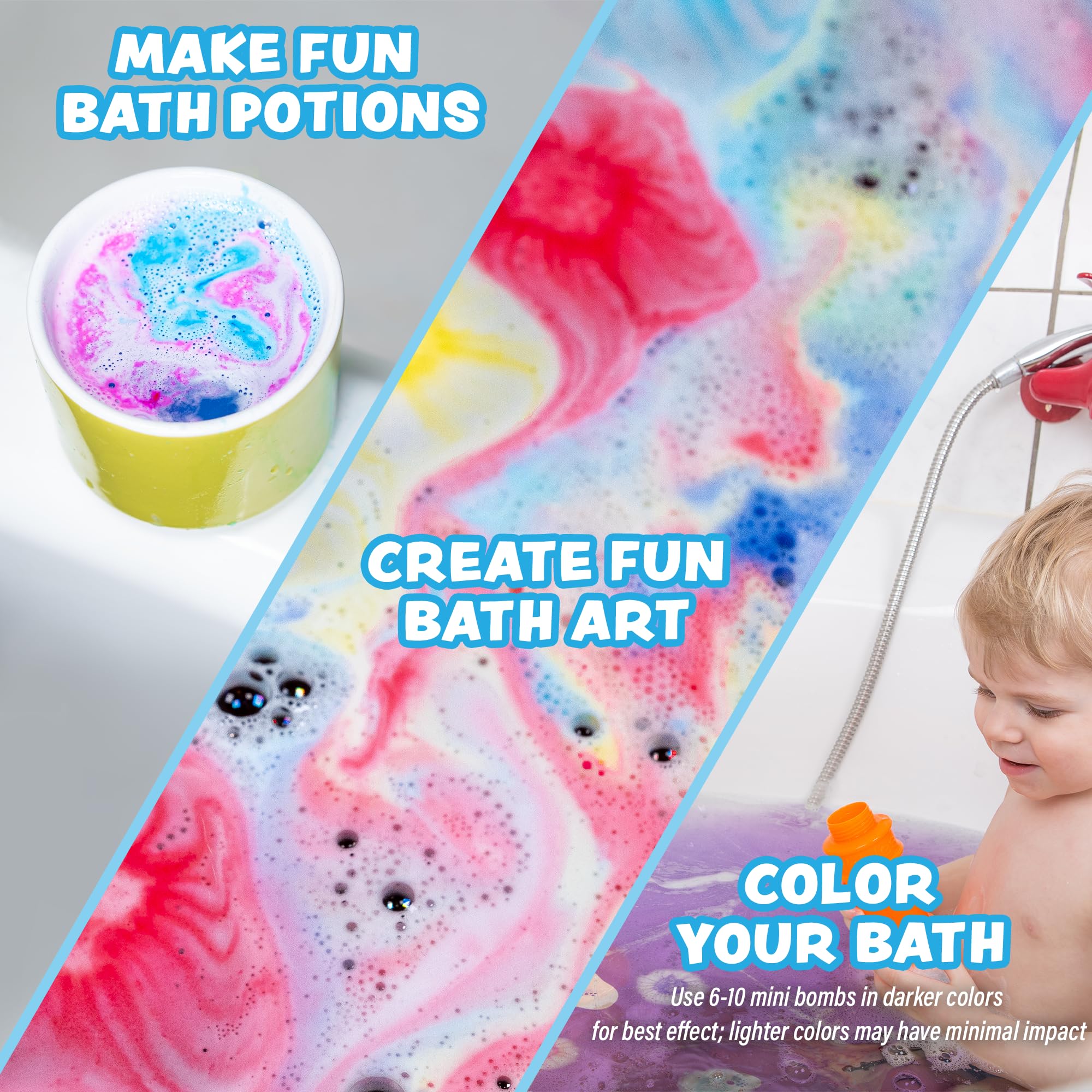 Lil' Bursts toddlers enjoy safe, colorful bath time fun.