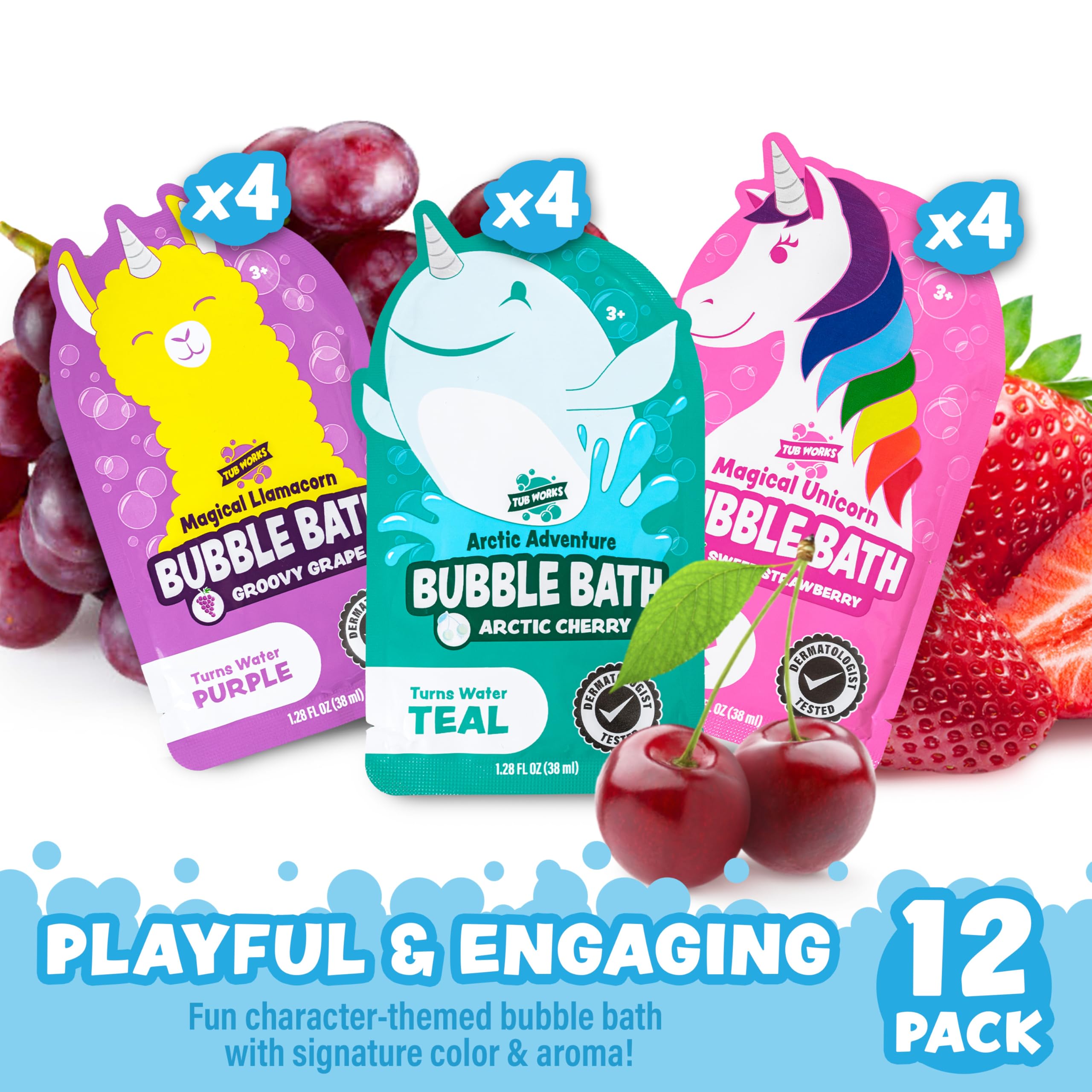 Tub Works Magical Unicorn pouch makes bath time easy with color and bubbles