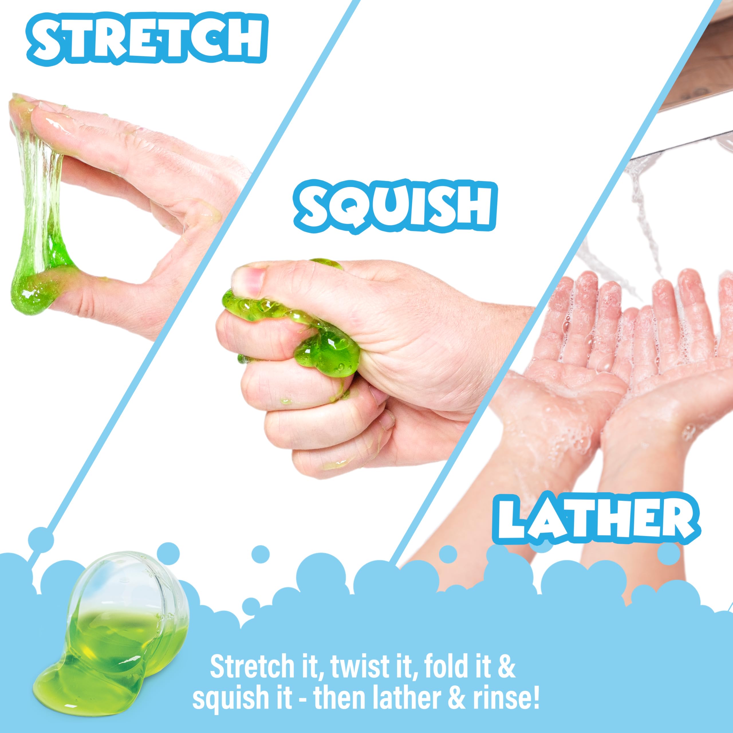 Tub Works slime soap surprise, a tactile treat for little hands.