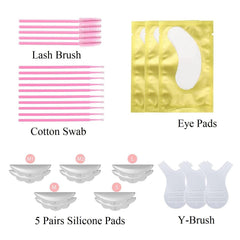 TUBeauty Lash Lift Kit cleaning tools help prep lashes between steps.