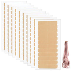 Tucnoeu hair extension tape adhesion close-up showing strong hold.