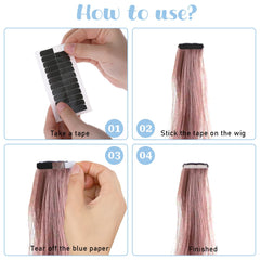 Tucnoeu thin, transparent tape hides well in hair.