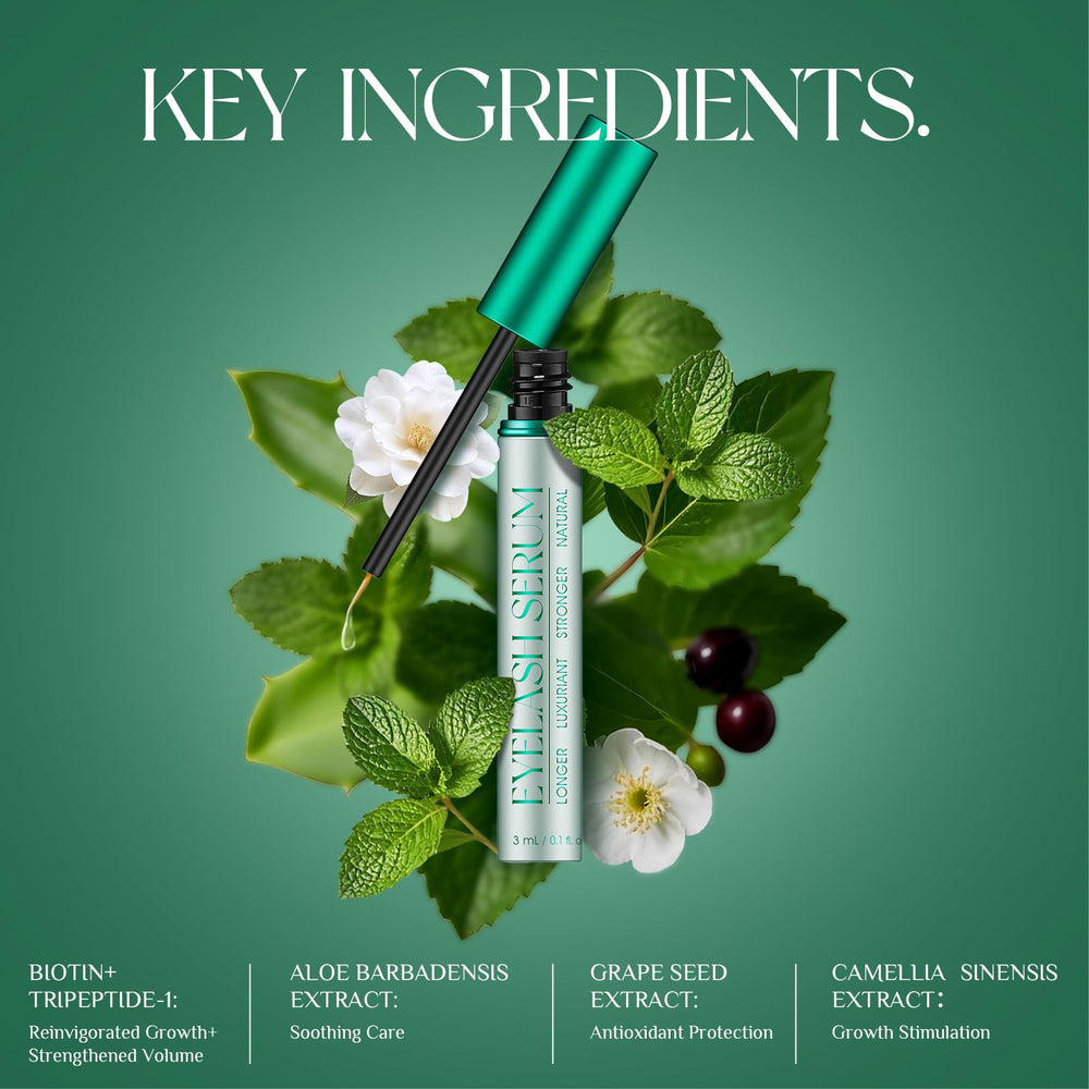 TUDPA serum glass bottle illuminated beside eye-friendly botanical blend