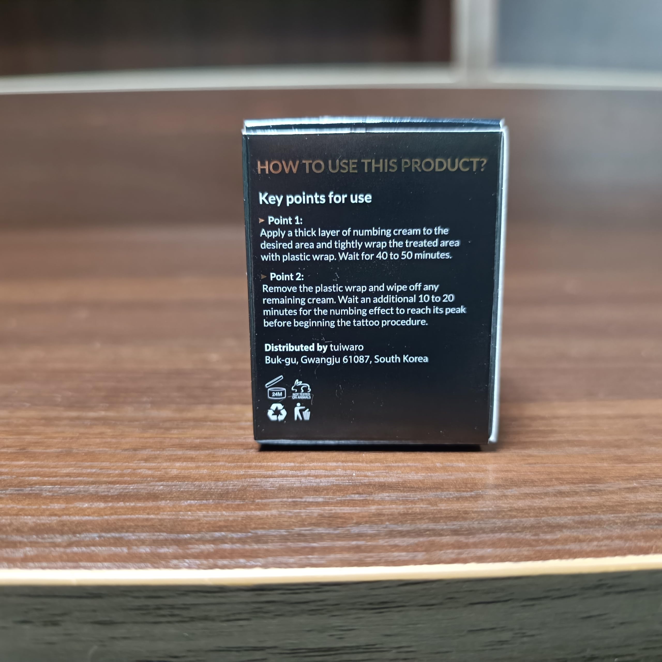 tuiwaro numbing cream safety seal packaging for mess-free use