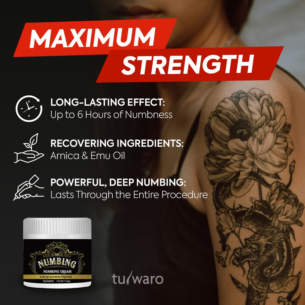 tuiwaro numbing cream texture closeup showing creamy gel absorption