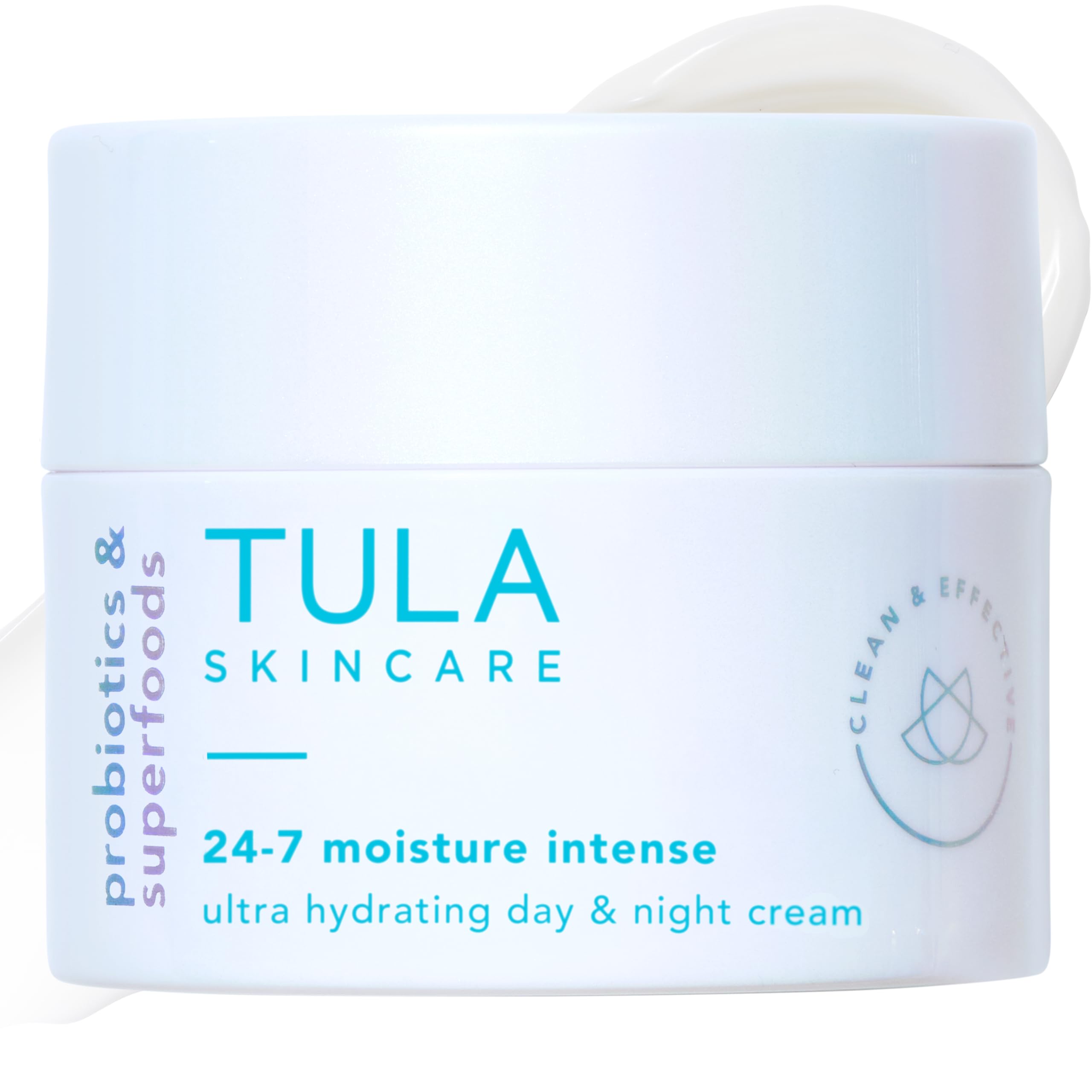 TULA 24-7 Moisture Intense cream jar close-up showing rich hydration for the skin