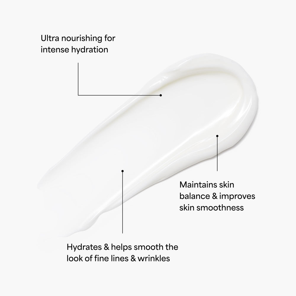 TULA cream texture swirl highlights ultra nourishing formula for day and night use