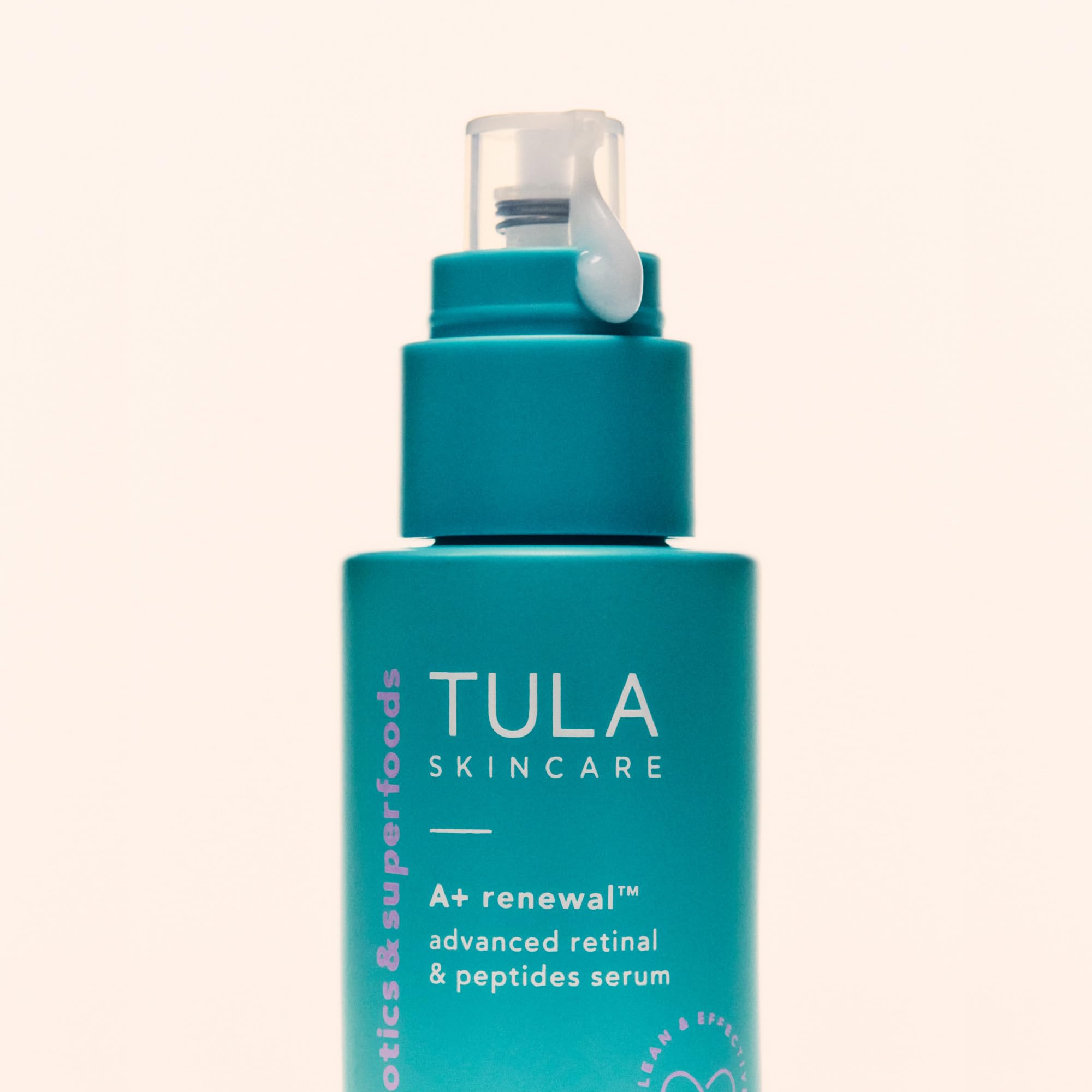Hydration boost from aloe, ceramides and hyaluronic acid in TULA Serum.