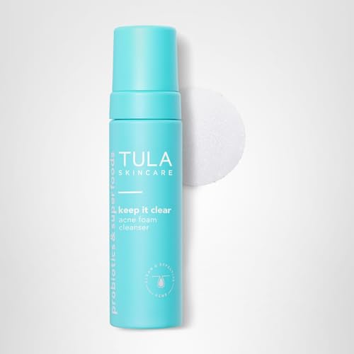 Bathroom sink scene showing Keep It Clear cleansing routine with TULA.