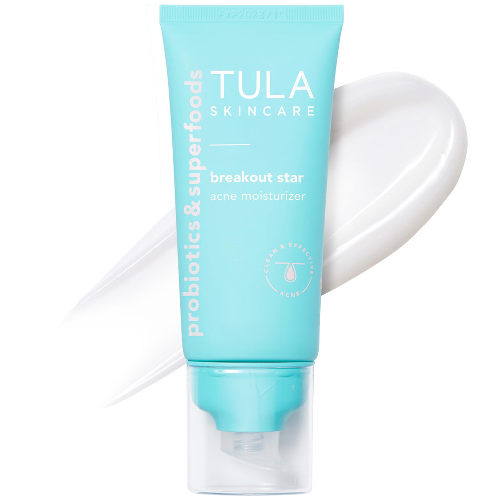 TULA Breakout Star bottle front for daily acne care and hydration.