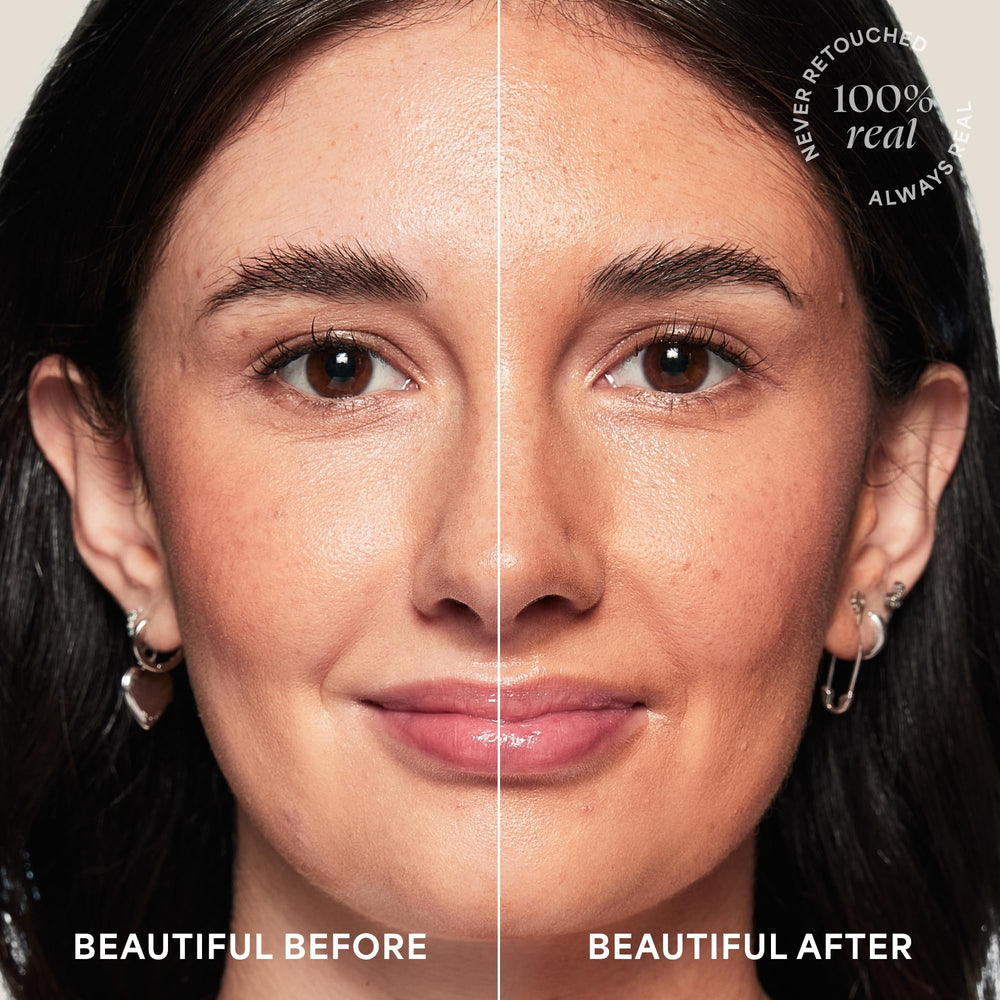 Subtle bronze tint evenes tone and enhances radiance.