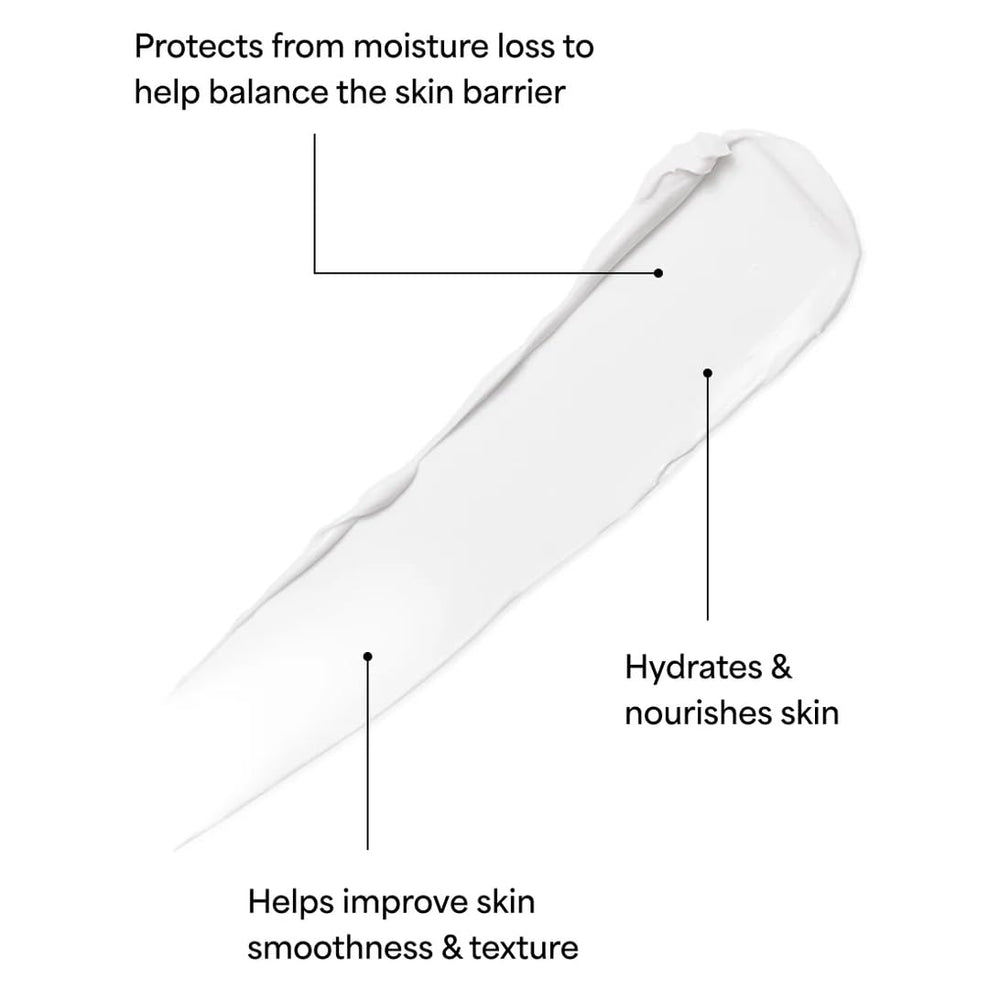 TULA ceramide body cream texture close-up highlights rich nourishment.