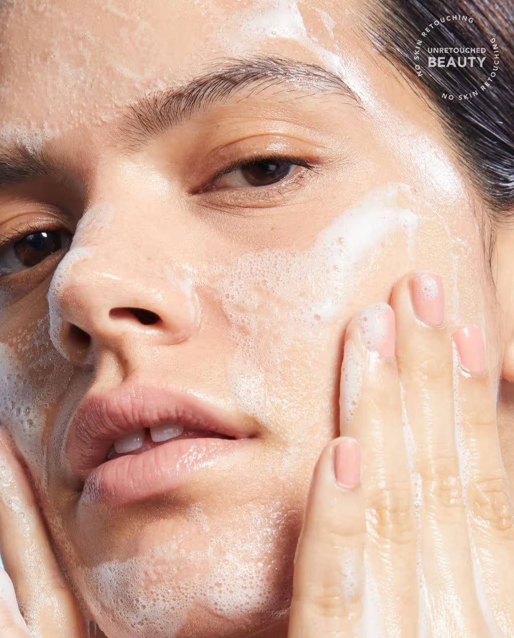 TULA cleanser application on wet skin for makeup removal.