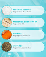 TULA cleanser label with probiotics signals skin-supporting ingredients.