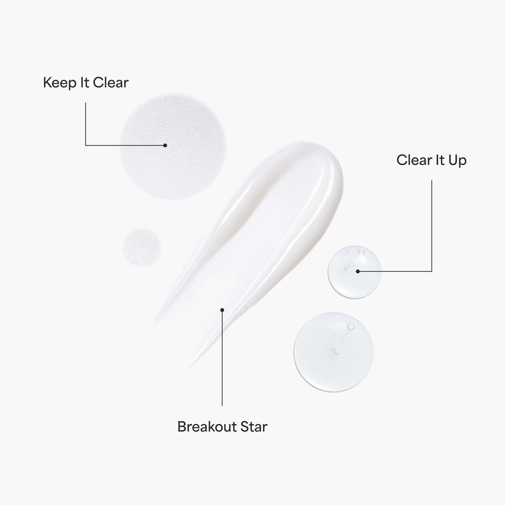 TULA Clear It Up acne gel tube application demonstrates tone correction.
