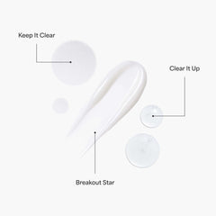 TULA Clear It Up acne gel tube application demonstrates tone correction.