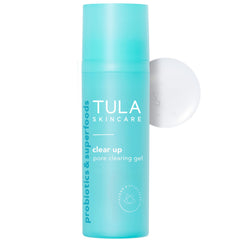 TULA Clear Up bottle with dropper for daily pore care and smoother skin.