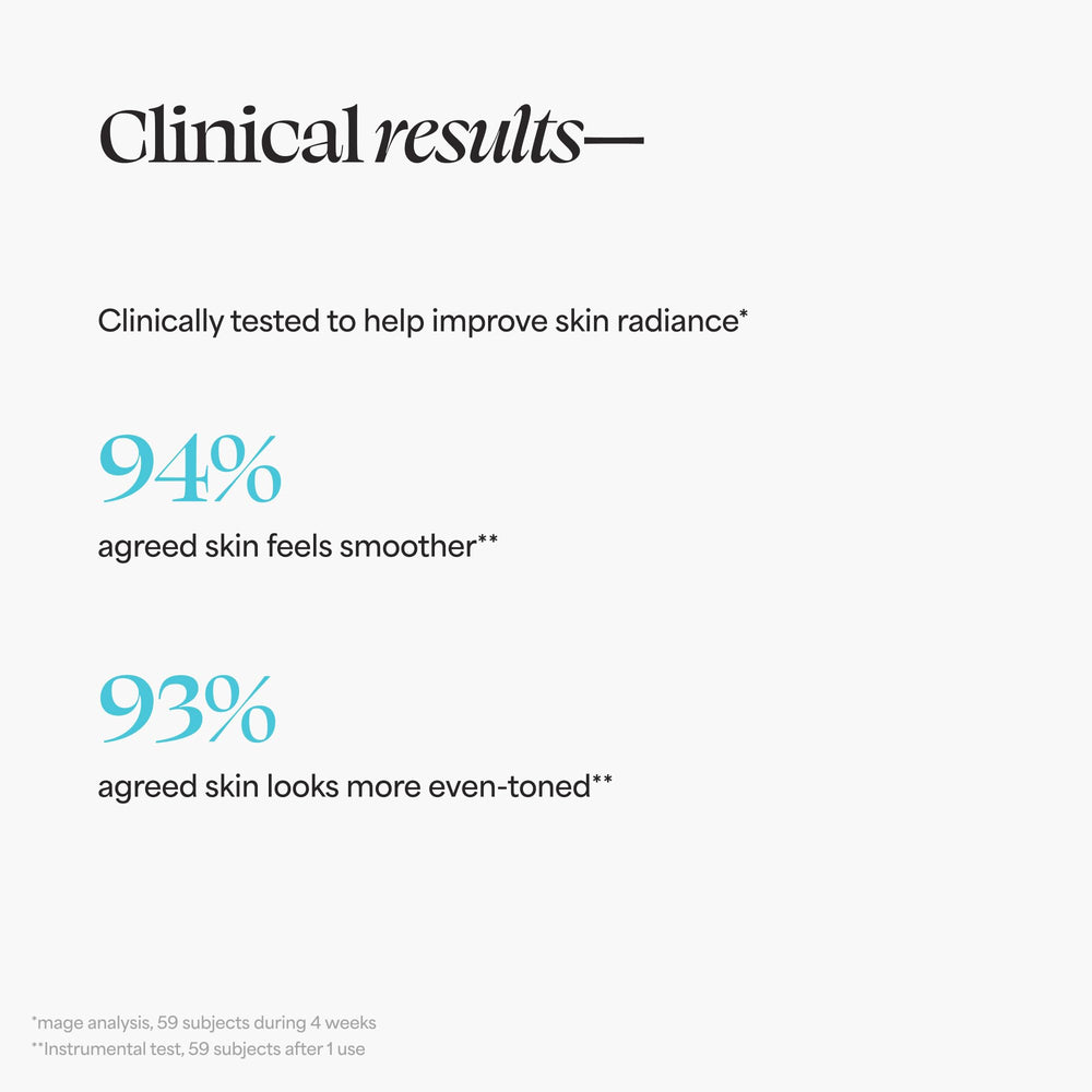 Hands applying tinted serum on face demonstrates easy daily routine.