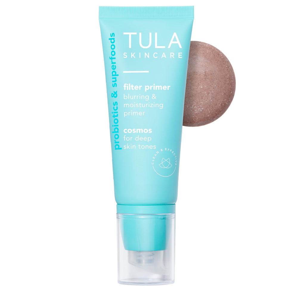 TULA Cosmos Face Filter Primer bottle front with hydrating glow