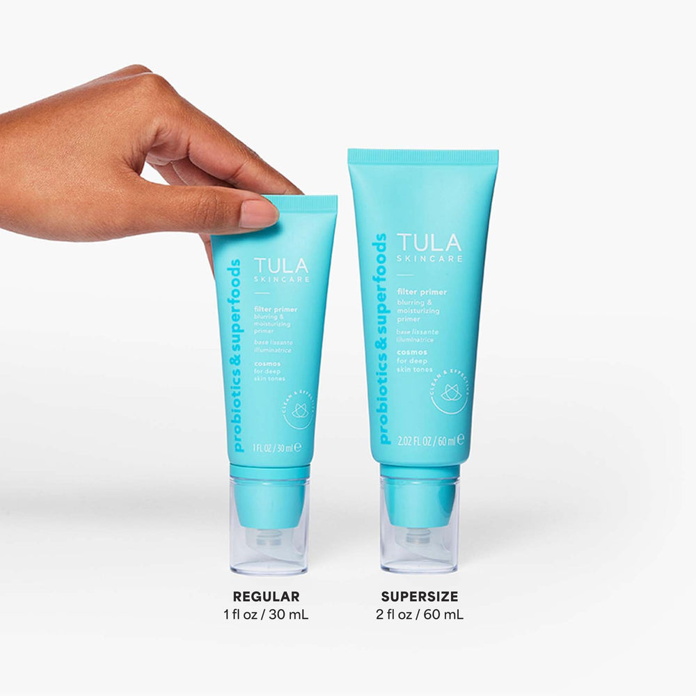 TULA Cosmos Face Filter Primer swirl texture close-up for blur