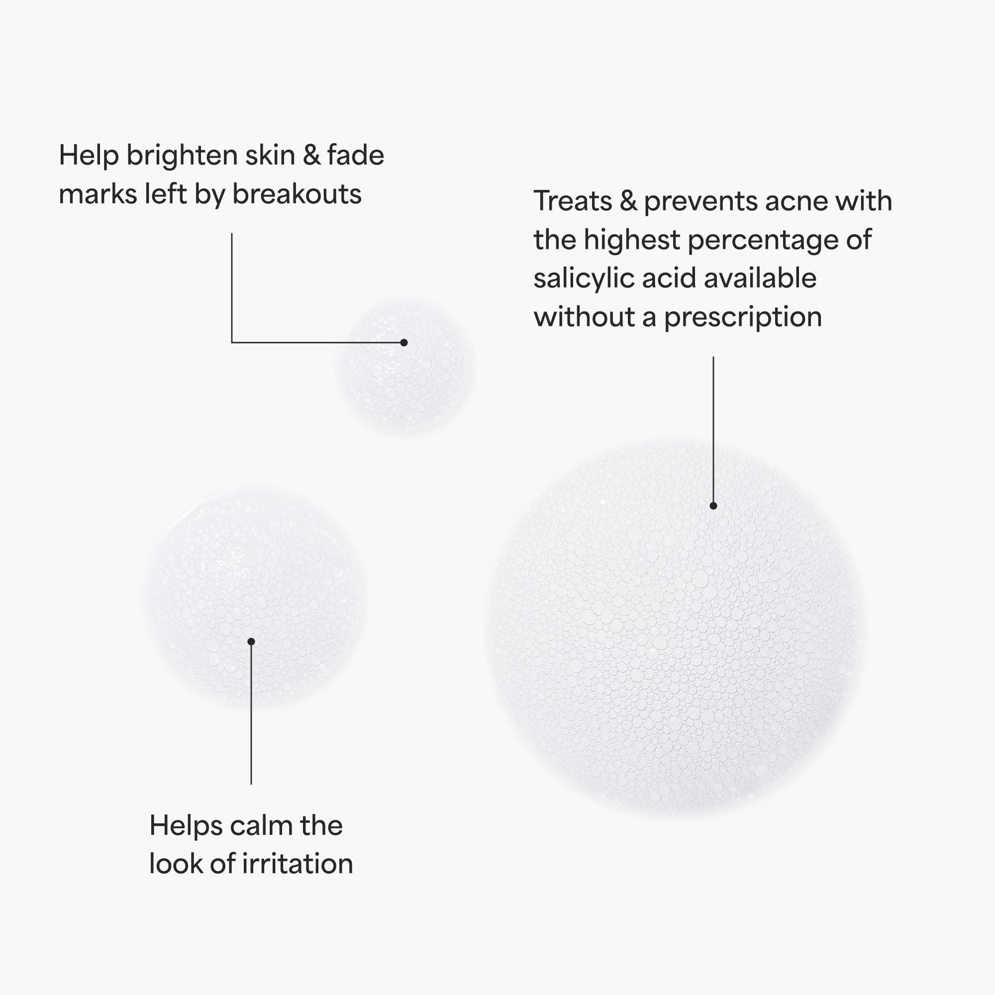 Close-up of creamy foam texture from TULA Keep It Clear cleanser.
