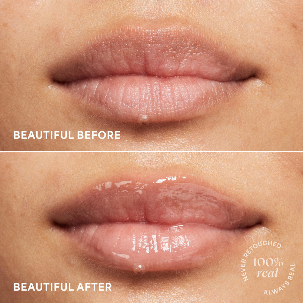 TULA lip mask texture on lips illustrating rich hydration