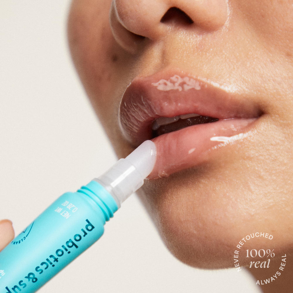 TULA lip mask works under lipstick for smooth color wear