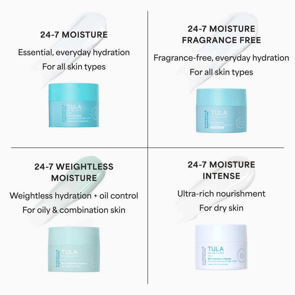 TULA probiotics and superfoods graphic highlighting skin-supporting ingredients