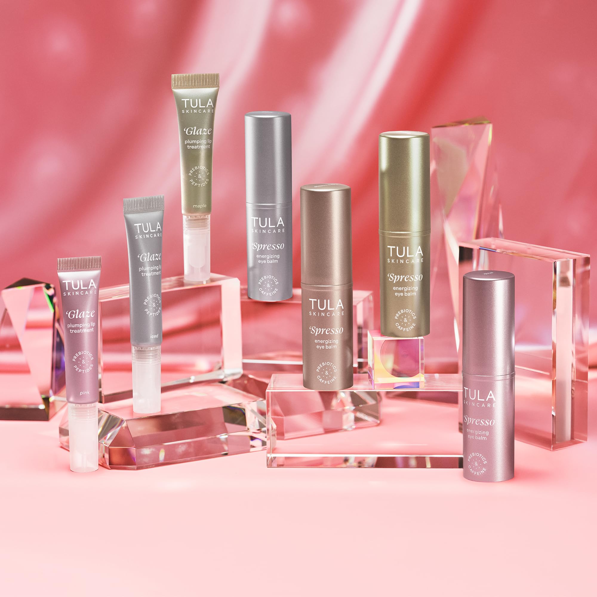 TULA Rose Glow Eye Balm application demonstrating instant under-eye cooling.