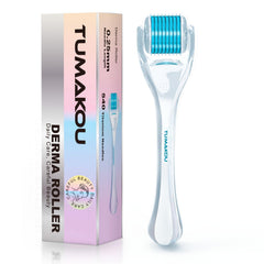 TUMAKOU Derma Roller for face use with smooth, gentle action.