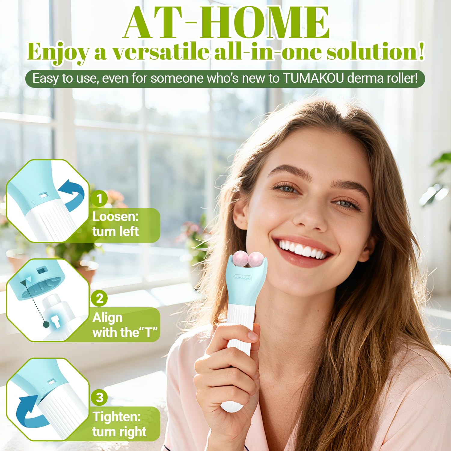 TUMAKOU facial brush helps cleanse skin before or after use.