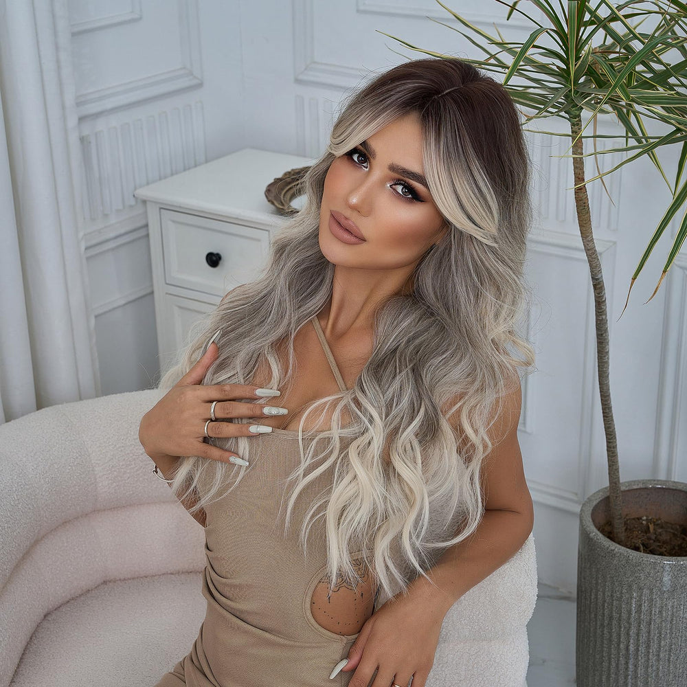 Tumhorn 130% density wig provides full volume without heaviness.
