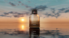 Lifestyle shot of a traveler using TUMI AWAKEN during a morning routine.