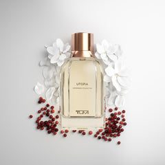 TUMI Utopia Experience Collector packaging, ideal for gifting and travel.