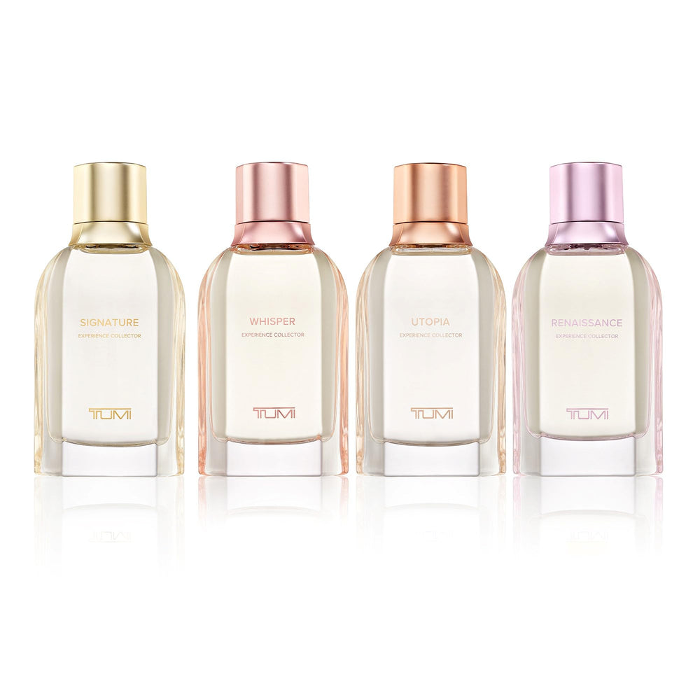 TUMI Whisper Experience Collector ambient scene invites travel mood