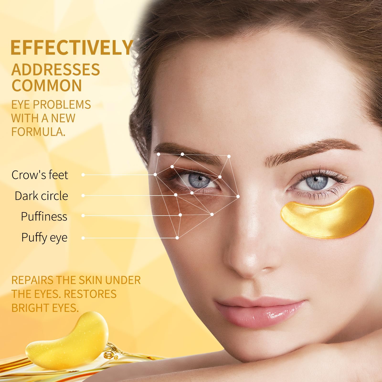 Tunbot eye mask placed under the eye to reduce tension and refresh.
